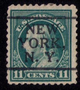 US Sc 511 Used 11c Precancel New York,N.Y. Franklin Green VF