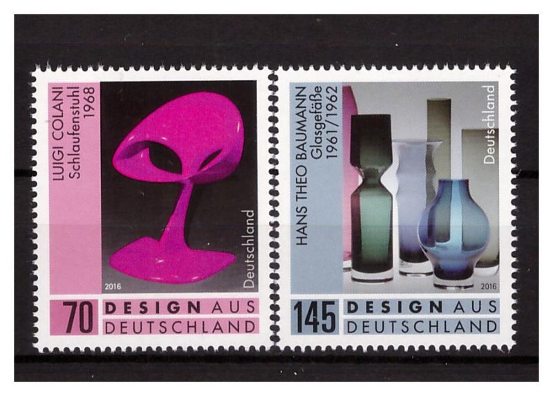 GERMANY 2016 German Designs 2 v MNH