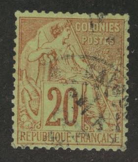 French Colonies Scott 52  issue of 1881-86 