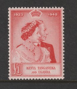 Kenya U.T. a MH 1 pound 1948 Silver Wedding