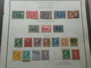 U.S. Collection 22 Used  Stamps 1904-1909 Era on Album Page