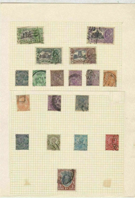 India Stamps on Page  Ref 33194