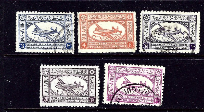 Saudi Arabia C2-6 Used 1949-58 partial set