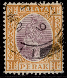 MALAYSIA - Perak GV SG97, 30c dull purple & orange, FINE USED.