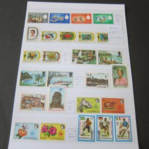 Dominica modern sets 104 stamps All MNH - Offer