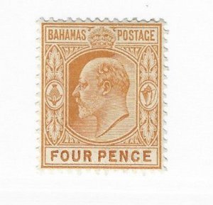 Bahamas Sc #39 4p orange OG VF