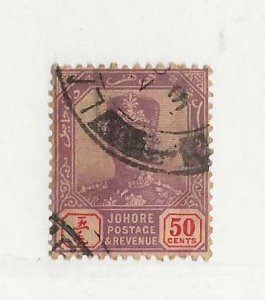 Malaya Johore Sc #94  50c used FVF