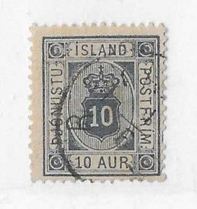 Iceland Sc #06a 10aur official  used FVF