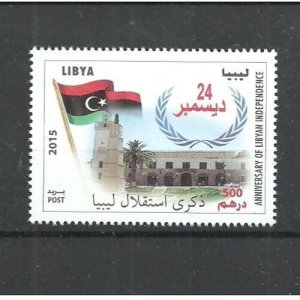 2015 - Libya- Anniversary of Libyan Independence – Flag- Complete set 1V.MNH** 