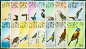 Turks & Caicos 1973 Birds Set of 16 SG381-395 Fine Mtd Mint