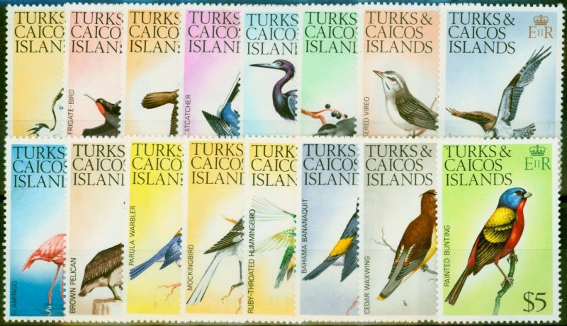 Turks & Caicos 1973 Birds Set of 16 SG381-395 Fine Mtd Mint