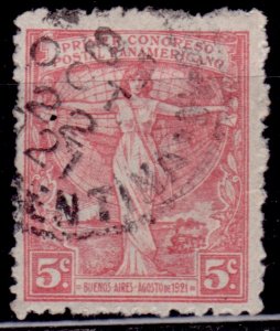 Argentina 1922, First Postal Congress, 'Buenos Aires inscribed, 5c,SW#269, used