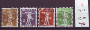 J198 jls stamp 1910-17 swiss set cn 149-52 u 2012 cv 15.00