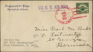 #C4 USS LOS ANGELES ZEPP FLIGHT COVER TO BERMUDA 4-15-1925 BP8691