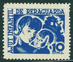 SPAIN Civil War Republic Ajut Infantil Label GG2288