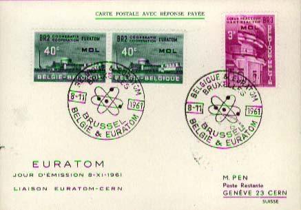 Belgium, First Day Cover, Atomic