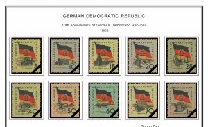 GERMANY [EAST-DDR] STAMP ALBUM PAGES 1949-1990 (334 color illustrated pages)