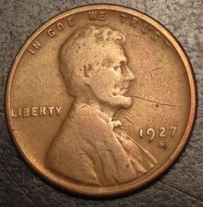 1927 S Lincoln Wheat Cent #D227