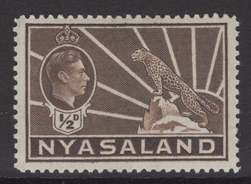 NYASALAND SG130a 1942 ½d BROWN MTD MINT