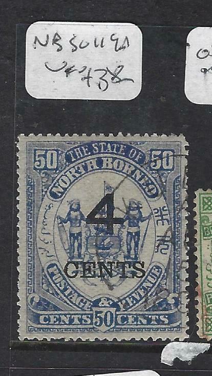 NORTH BORNEO (P1303B)  4C/50C  ARMS, LION  SG 119A  VFU