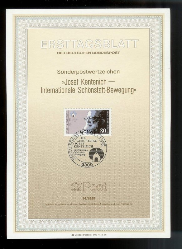 GERMANY (52) Ersttagsblatt FDC Presentation Cards