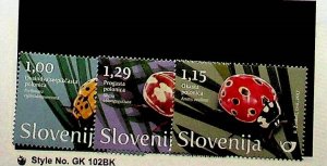 SLOVENIA Sc 1233-5 NH ISSUE OF 2017 - LADY BUGS