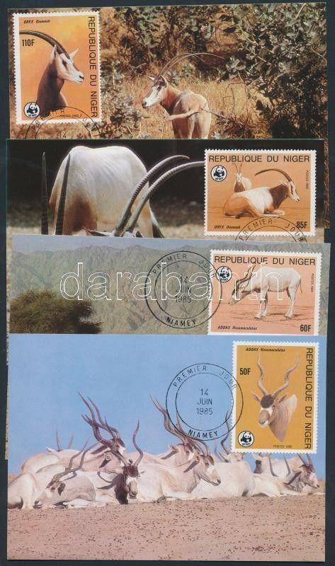 Cape Verde stamp WWF Addax set CM Cover 1985 Mi 941-944 WS202924