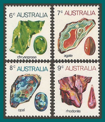 Australia 1973 Gemstones, MNH 558-561,SG549-SG552