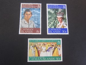 Cayman Islands 1977 Sc 379-81 Silver Jubilee set MNH