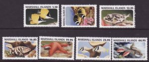 Marshall Is.-Sc#1045-53 ex#1046,1048- id9-unused NH set-Marine Life-Fish-2013-S/