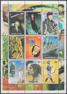 GUINEA Sc# 005 MNH  (Michel) MNH SHEET of 9 for MILLENNIUM