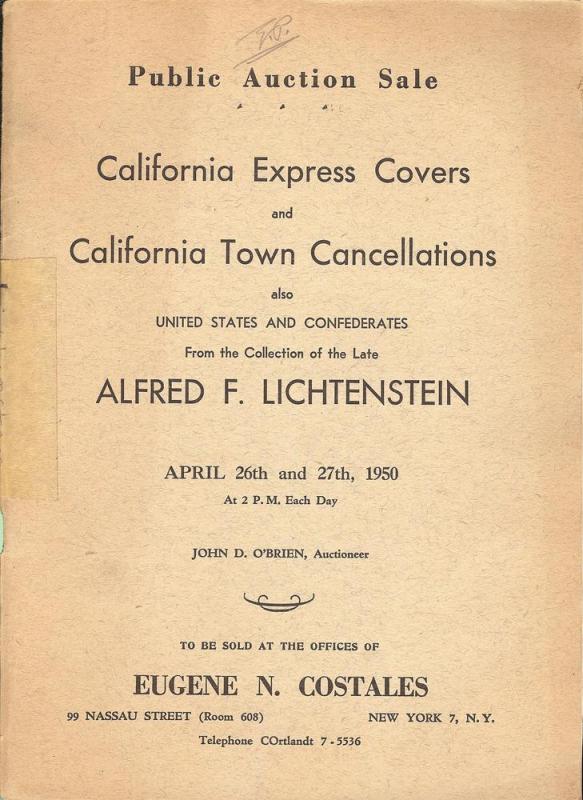 Costales: Sale #   -  California Express Covers and Calif...