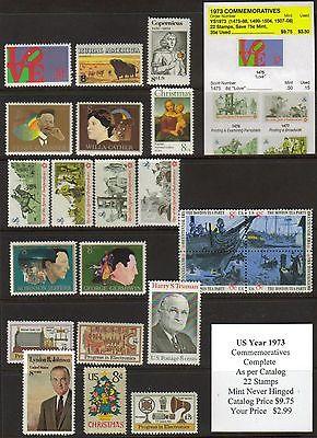 US 1973 Commemorative Year Set, Mint Never Hinged, buy no...