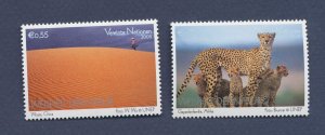 UNITED NATIONS VIENNA - Scott 364-365  - MNH - 2005 - Cat, Cheeta, Sand Dunes