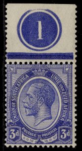 SOUTH AFRICA GV SG9, 3d ultramarine, M MINT. CONTROL