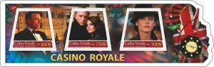 Stamps.Art. Cinema. James Bond 2020 year 1+1 sheets perforated Cabo Verde