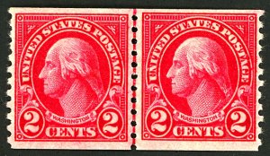 U.S. #599A MINT LINE PAIR OG NH
