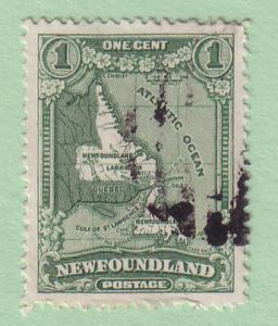 163 Newfoundland Map, used CV $0.50