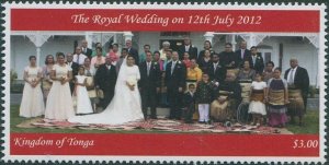 Tonga 2012 SG1662 3p Royal Wedding MNH