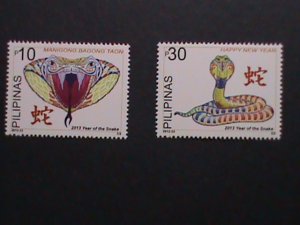 PHILIPPINES-2013 SC#3455-7  YEAR OF THE LOVELY SNAK MNH SET VERY FINE