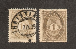 Norway - Sc# 47 & 47a  Used      /        Lot 0924297