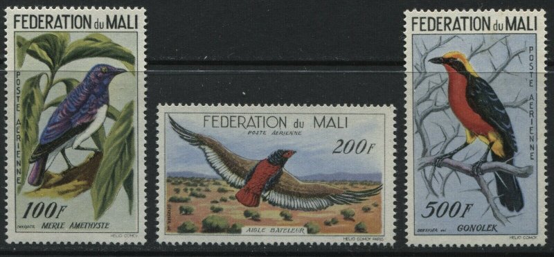 Mali Birds Airmails 100 to 500 francs mint o.g.