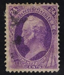 US Stamp #153 24c Purple Scott USED SCV $210