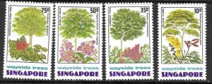 SINGAPORE SG268/71  1974 WAYSIDE TREES MNH