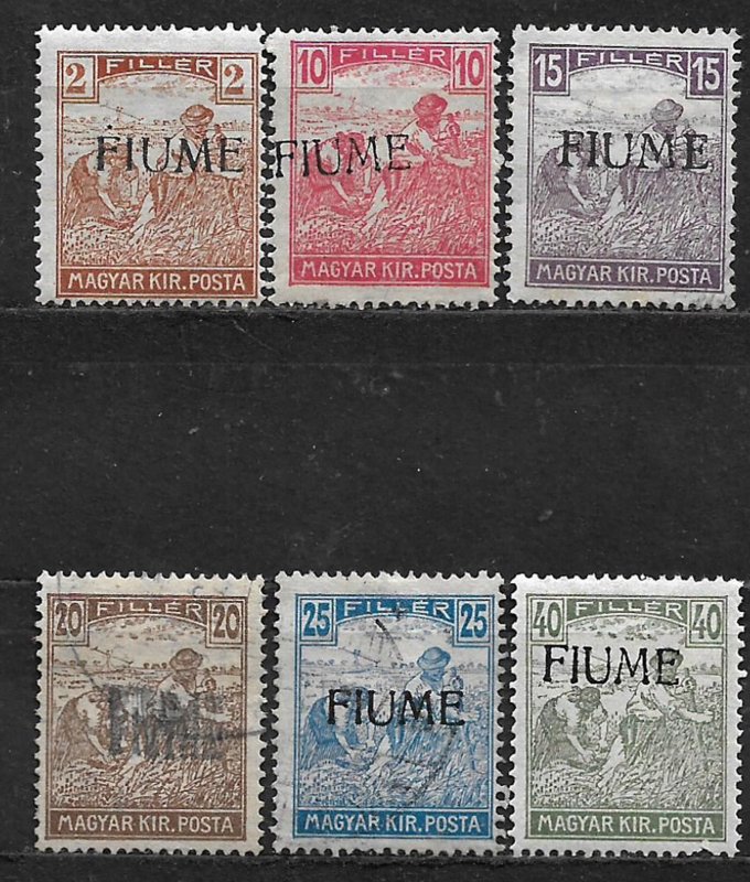 COLLECTION LOT OF 6 FIUME 1918 STAMPS CV+ $132 ALL CONDITIONS 2 SCAN