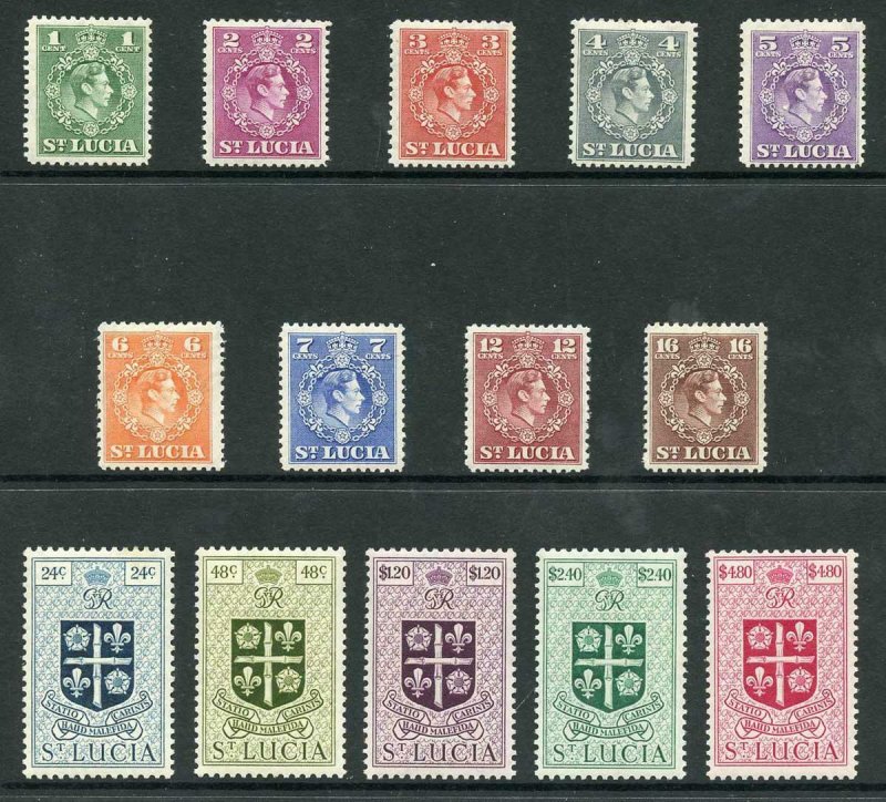 St Lucia SG146/59 Set of 14  Fine M/Mint