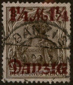 Danzig Germany Germania Used Mi42II Gdansk Overprint 95928