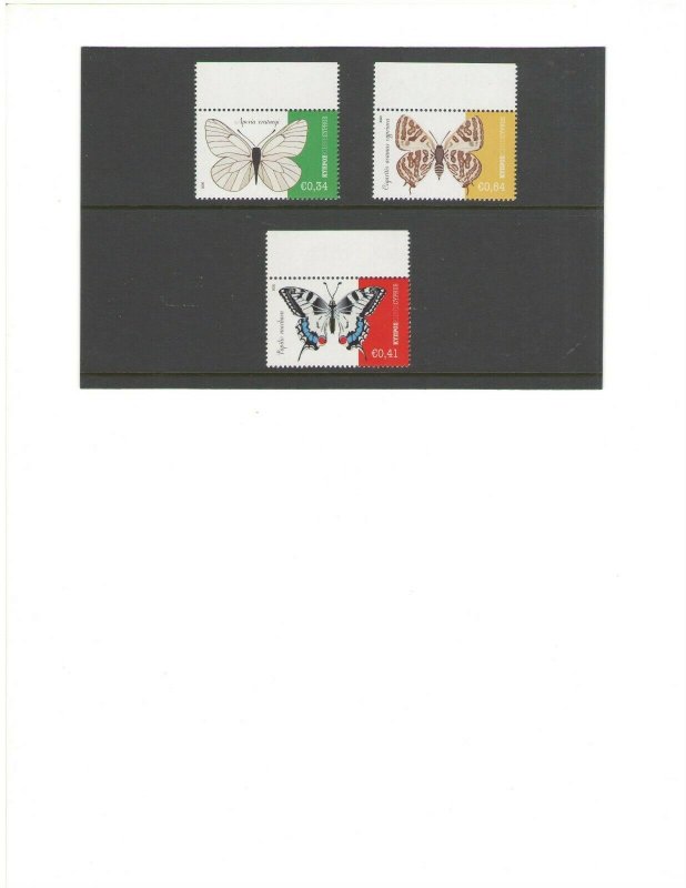 CYPRUS: 2020 N I  / **Beautiful BUTTERFLIES **/ Set of 3 / MNH