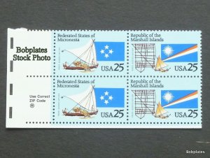 BOBPLATES #2506-7 Marshall Island Zip Block F-VF MNH ~See Details for #s/Pos