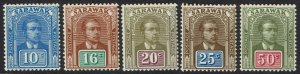 SARAWAK 1918 RAJA RANGE TO 50C NO WMK 